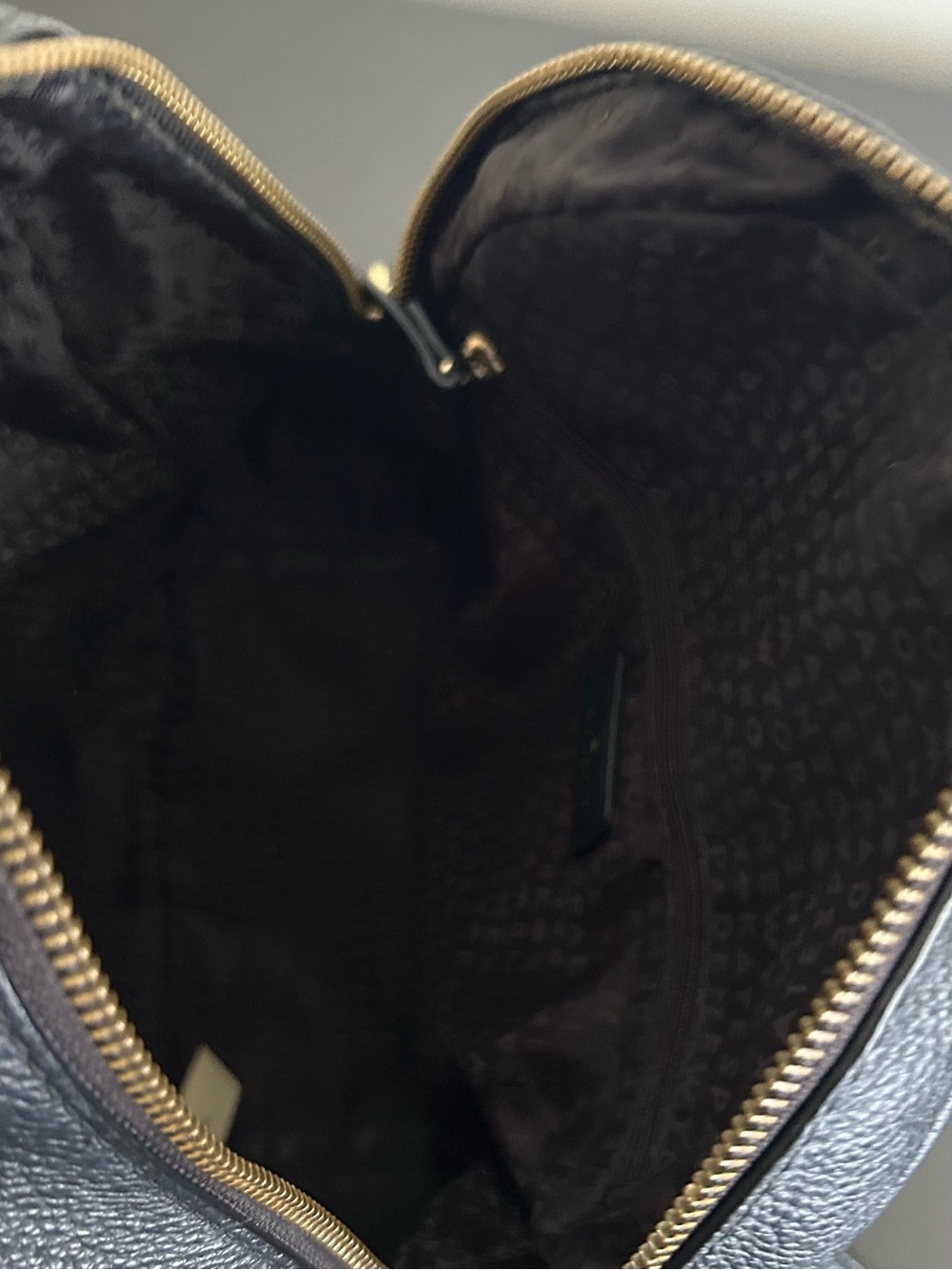 Kate Spade Black Leather Mini Backpack Gold Hardware Travel Purse - Picture 11 of 14
